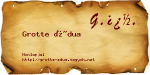 Grotte Édua névjegykártya